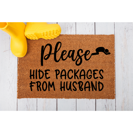 Please Hide Package From Husband Doormat