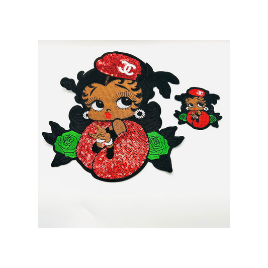 C-C Flower Betty Sequin Patch