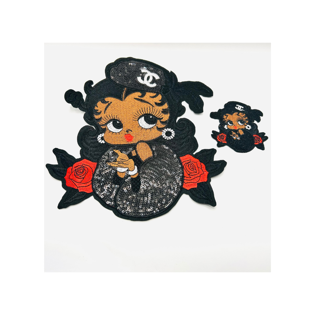 C-C Flower Betty Sequin Patch