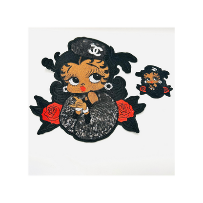C-C Flower Betty Sequin Patch