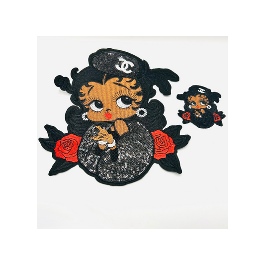 C-C Flower Betty Sequin Patch