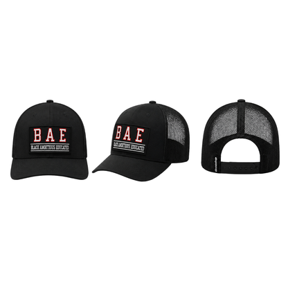 BAE – Black Ambitious Educated Patched Snapback Hat | Black Excellence Cap - Canvas Black