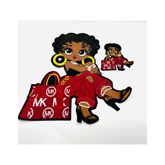 M-K Red Urban Betty Patches