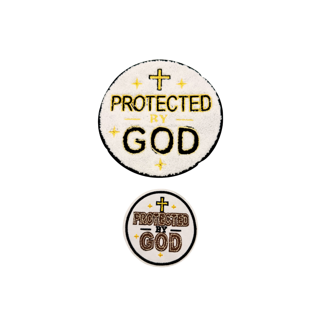 Protected By God Circle Chenille Patches