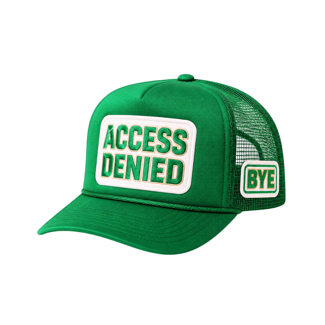 Green Access Denied “Bye” Mesh-Back Foam Snapback Hats
