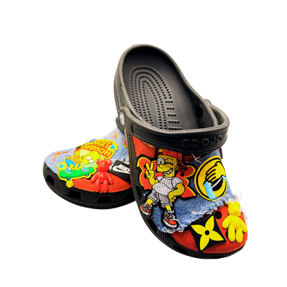 Faraja’ Styls Custom Croc Slides – Personalized Bling Slides, Patch Slides, Charm Slides, Sorority, Sneaker & Custom Design Slides