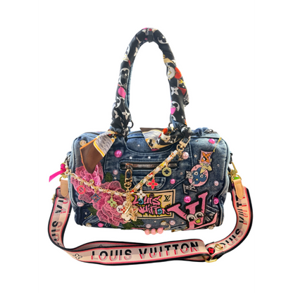 Design Your Own Junk Handbag | Custom Bling Purse with Patches, Rhinestones, Pearls & Chains