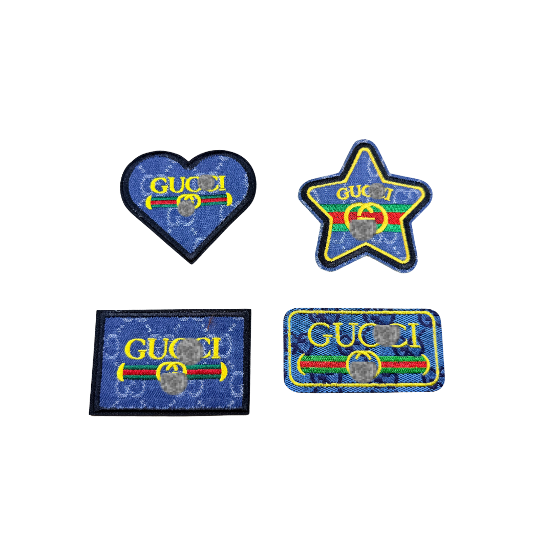 G Designer Inspired Denim Blue Collection Patches