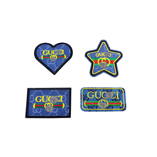 G Designer Inspired Denim Blue Collection Patches