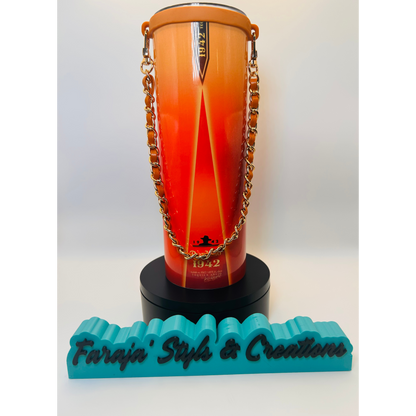 20oz Don Julio–Inspired Luxury Tumbler | Leather Wrap & Metal Handle | Custom Designer Cup