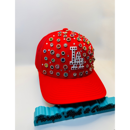LA Rhinestone Trucker Hats | Bling Streetwear Style
