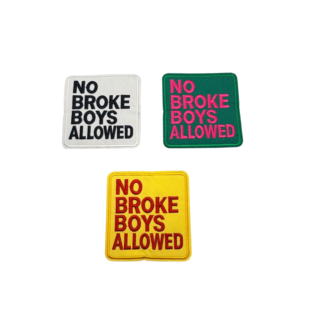 No Broke Boys Allowed Medium Patches