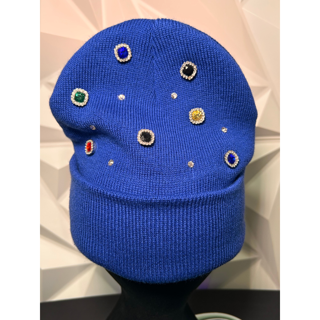 Adult & Kids Custom Junk Beanie with Patches, Rhinestones, Pearls & Denim Add-Ons