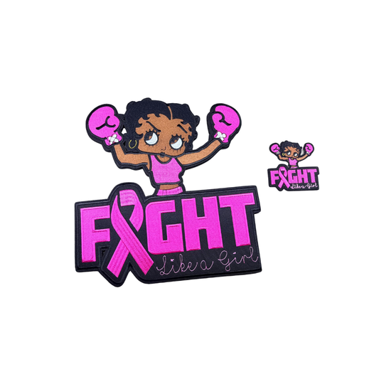 Betty Boop Fight Like A Girl Cancer Awareness Patches
