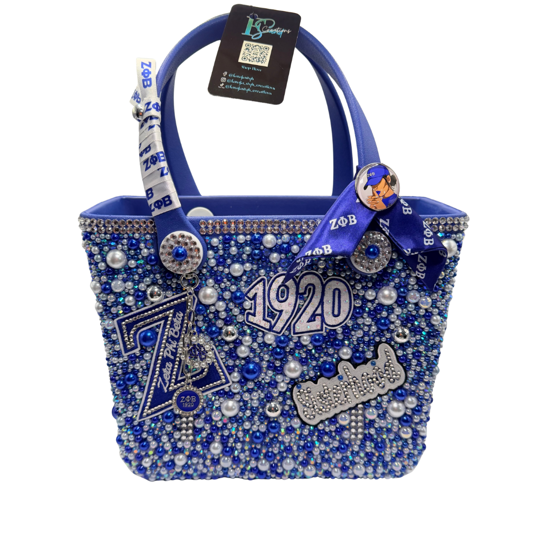 Custom Bogg Beach Tote Bag - Luxury Bling Beach Tote - Personalized Junk Bag