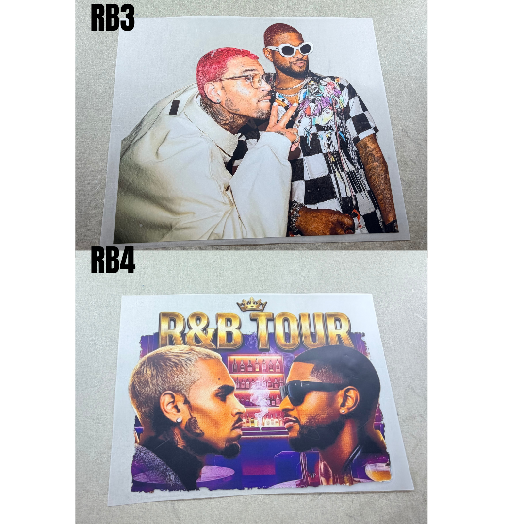 Raymond vs Brown DTF Transfers - Sizes 10*10