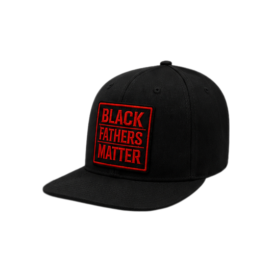 Black Fathers Matter Trucker-Snapback - Red Embroidered