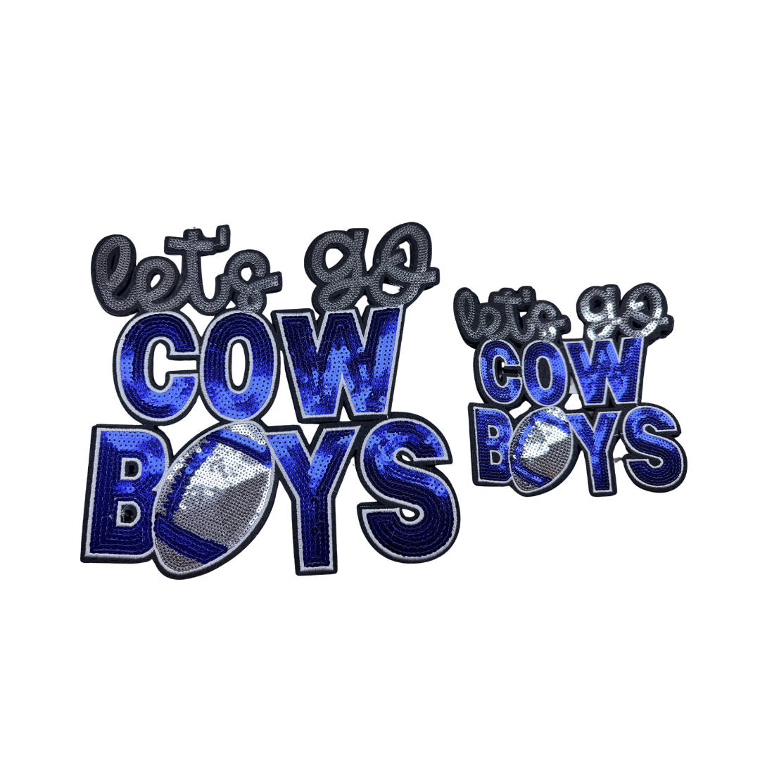 Cowboys Football Sequin Patches