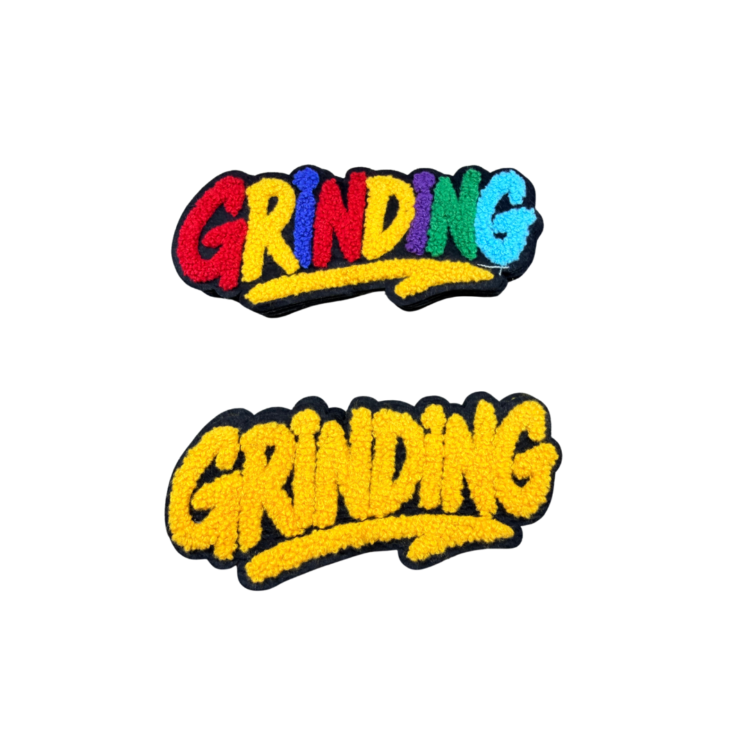 Grinding Hustle Chenille Medium Patches