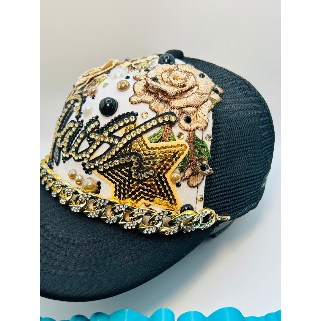 Design Your FAITH Based Trucker Junk Hat | Rhinestones • Patches • Pearls • Charms