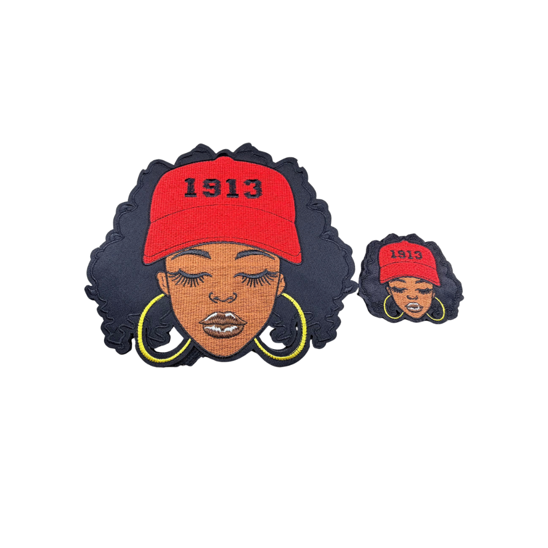 DST 1913 Lady in Hat Patches