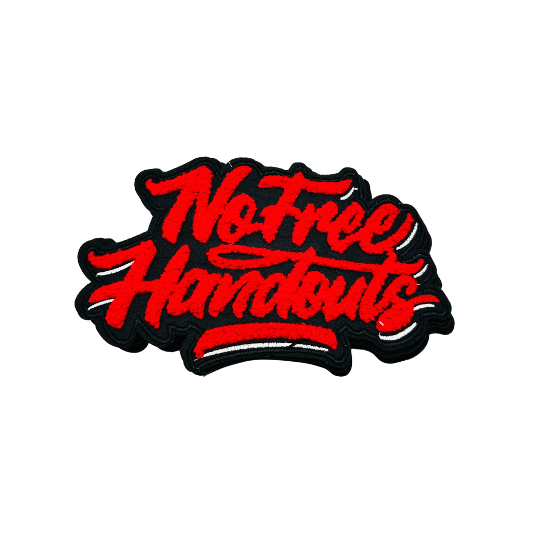 No Free Handouts Large Chenille Patches