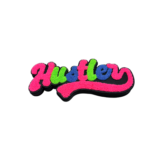 Hustler Pink Colorful Large Chenille Patch