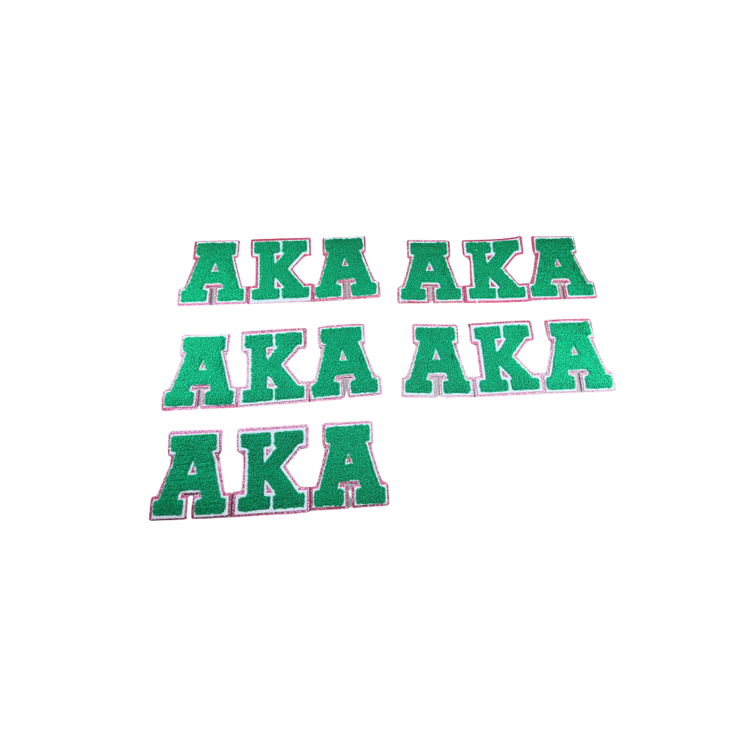 AKA Pink and Green Letter Small Patch Sets