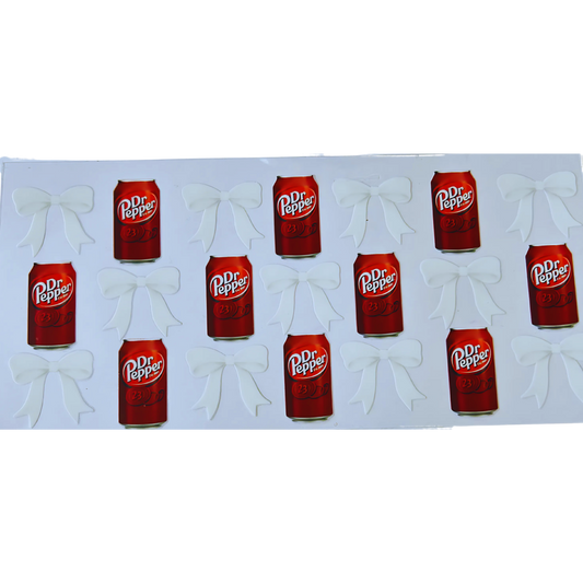 Dr Pepper & Bows UV DTF