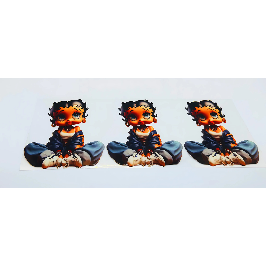 Hip Hop Betty 7 UV DTF - Small (1- 1 person image) (Copy)
