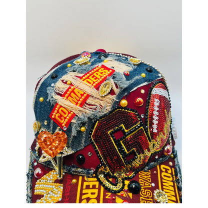 Design Your Custom NFL, NBA, MLB Trucker Hat with Rhinestones, Patches & Bling