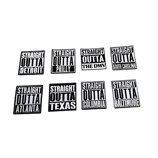 Straight Outta City/ State Smedium Patches
