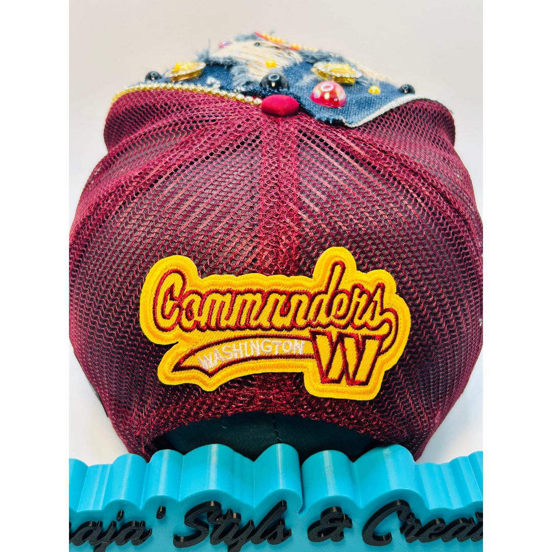 Design Your Custom NFL, NBA, MLB Trucker Hat with Rhinestones, Patches & Bling