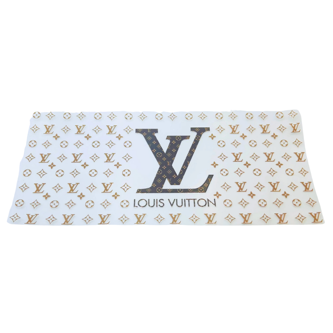 LV Print UV DTF - Brown/ Gold