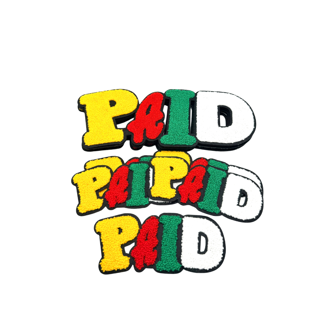 Paid Chenille Colorful Patches