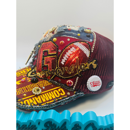 Design Your Custom NFL, NBA, MLB Trucker Hat with Rhinestones, Patches & Bling