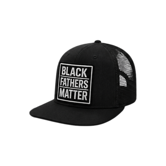 Black Fathers Matter Trucker - Snapback - White Embroidered