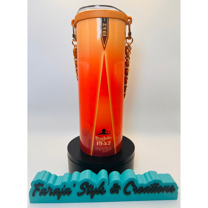 20oz Don Julio–Inspired Luxury Tumbler | Leather Wrap & Metal Handle | Custom Designer Cup