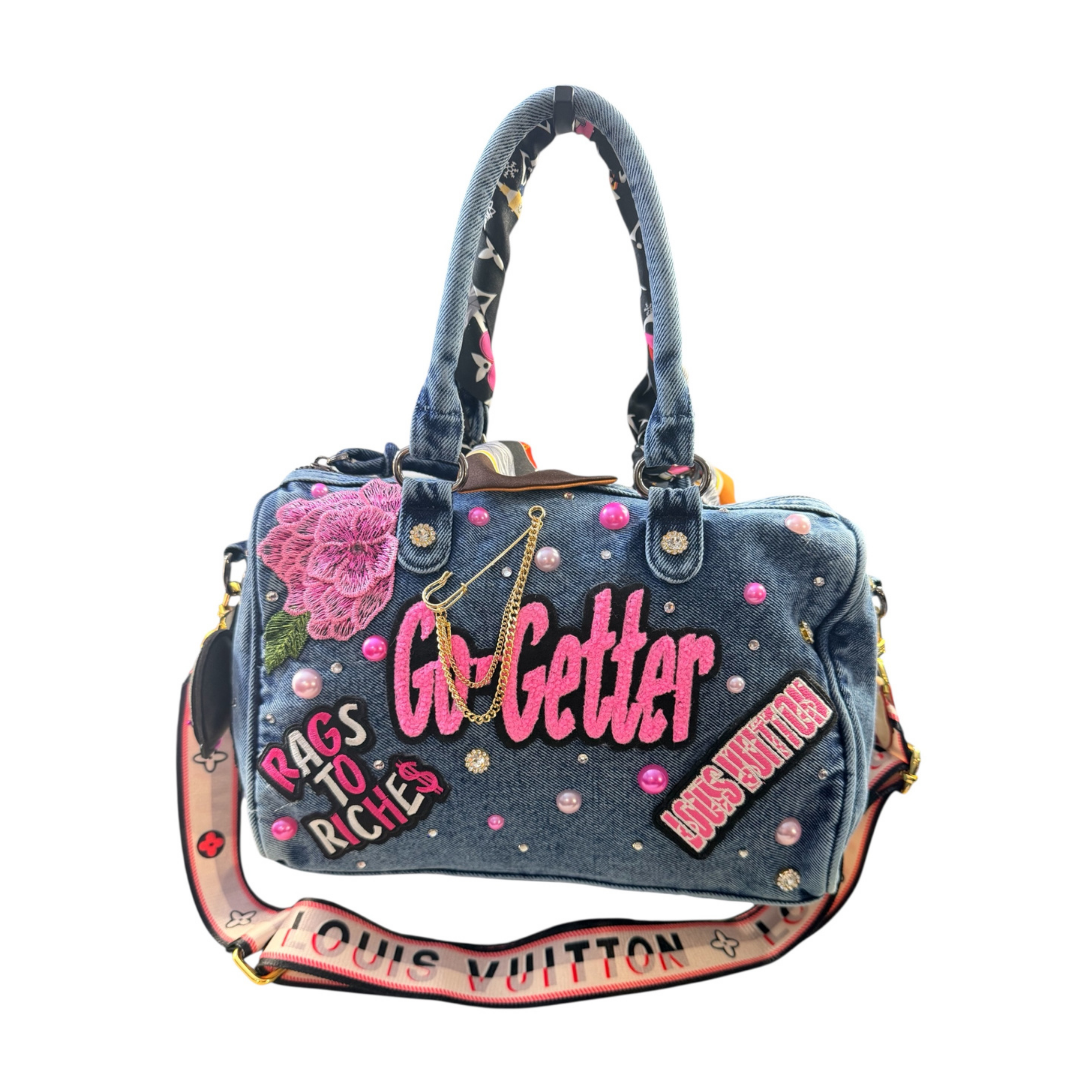 Design Your Own Junk Handbag | Custom Bling Purse with Patches, Rhinestones, Pearls & Chains