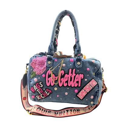 Design Your Own Junk Handbag | Custom Bling Purse with Patches, Rhinestones, Pearls & Chains