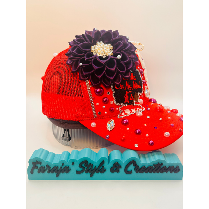 Design Your Custom Delta Sorority Trucker Junk Hat | Rhinestones, Patches & Pearls | Greek Life Fashion Cap