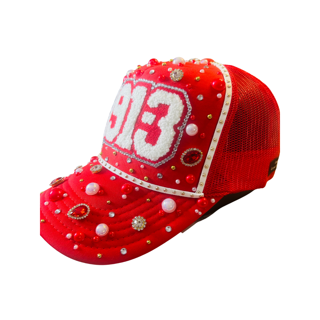 Design Your Custom Delta Sorority Trucker Junk Hat | Rhinestones, Patches & Pearls | Greek Life Fashion Cap