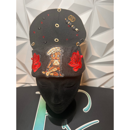 Adult & Kids Custom Junk Beanie with Patches, Rhinestones, Pearls & Denim Add-Ons