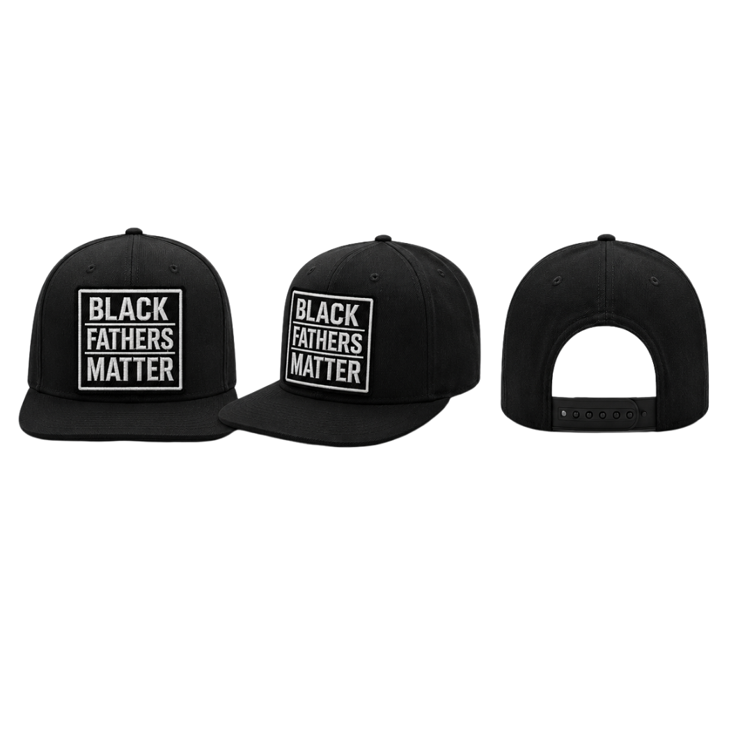 Black Fathers Matter Trucker - Snapback - White Embroidered