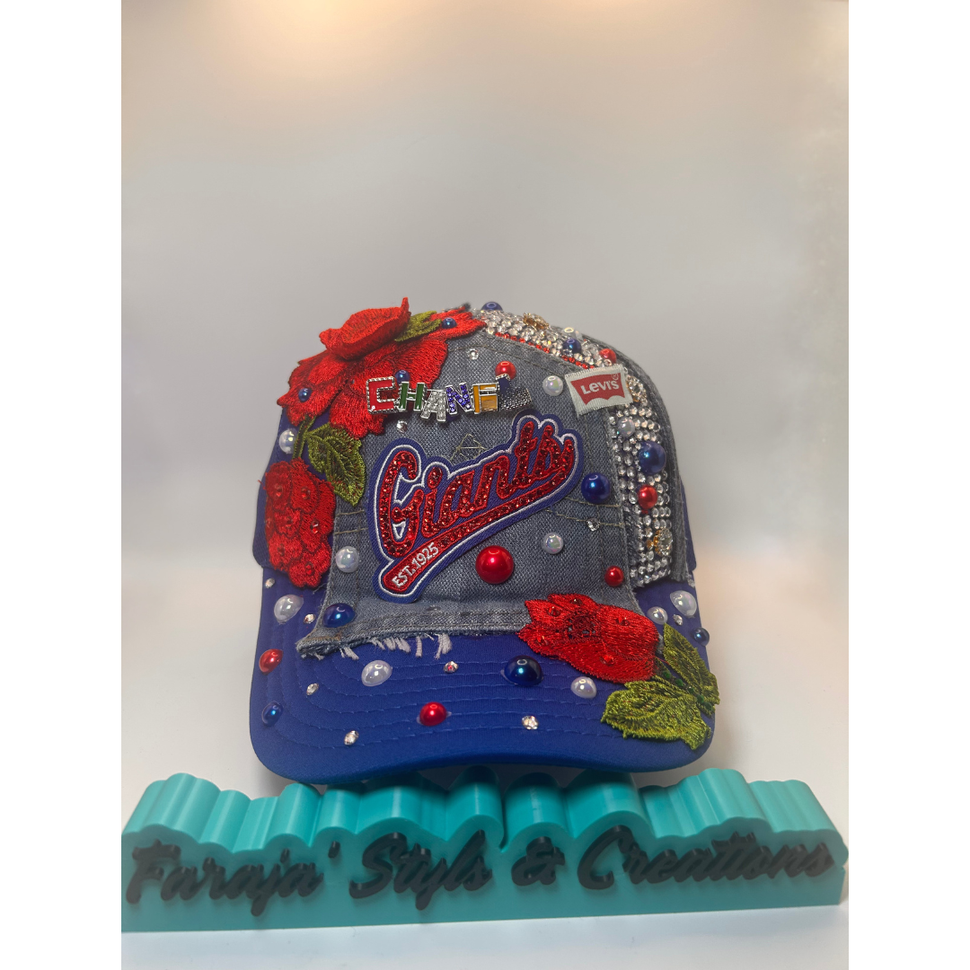 Design Your Custom NFL, NBA, MLB Trucker Hat with Rhinestones, Patches & Bling