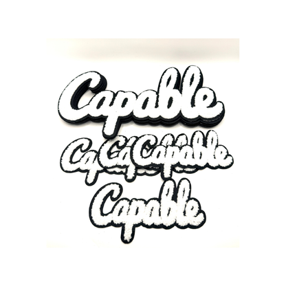 Capable Statement Chenille Patches