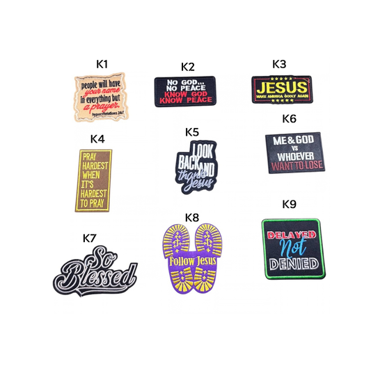 Faith-Inspired Small Fabric Patches 3A