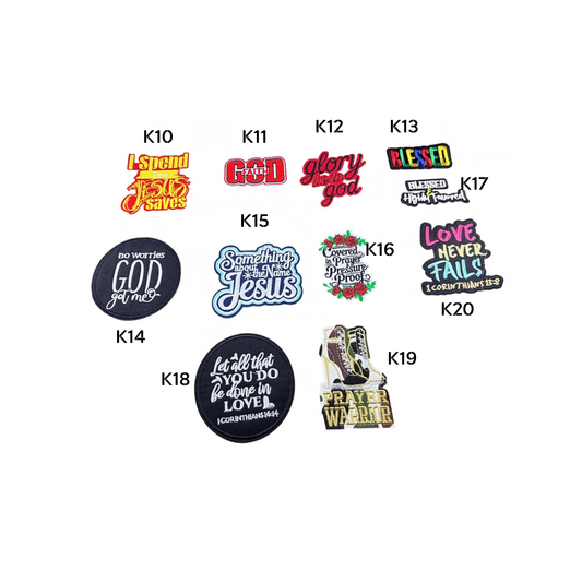 Faith-Inspired Small Fabric Patches 3A