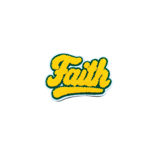 Faith Statement Chenille Medium Patch