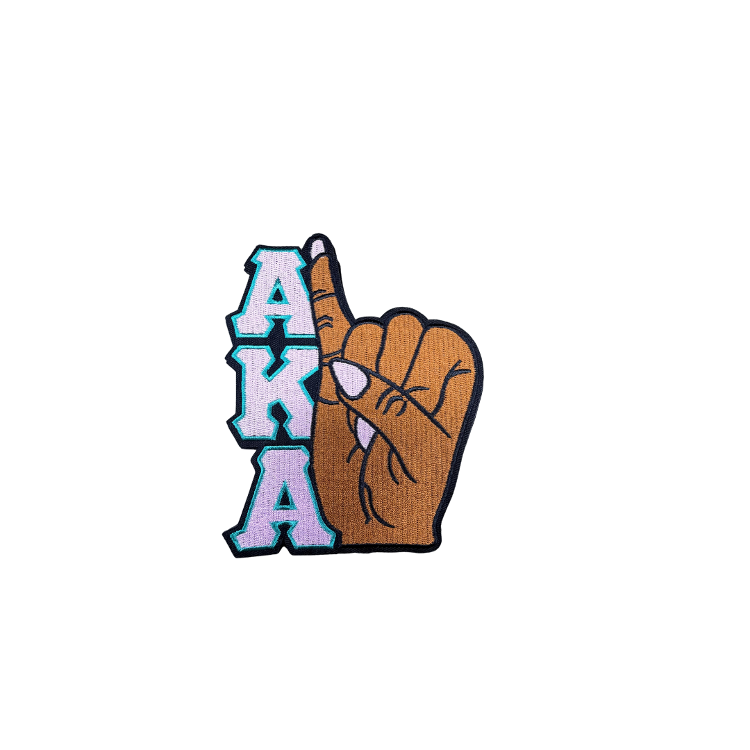 AKA Pink and Green Hand Logo Patch